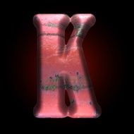 Vector old metal letter N22