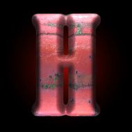 Vector old metal letter N25