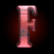 Vector old metal letter N27