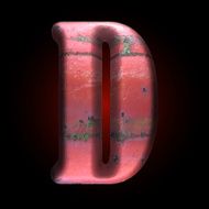 Vector old metal letter N29