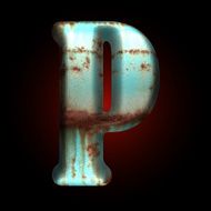 Vector old metal letter N49
