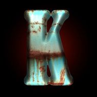 Vector old metal letter N53