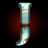 Vector old metal letter N54