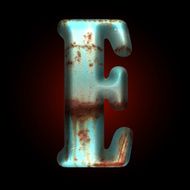 Vector old metal letter N59