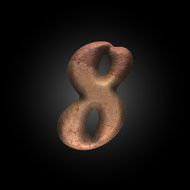 Vector old metal letter N64