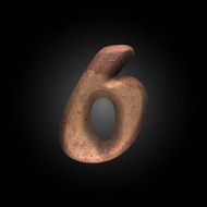Vector old metal letter N66