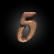 Vector old metal letter N67