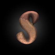 Vector old metal letter N79