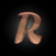 Vector old metal letter N80