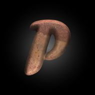 Vector old metal letter N82