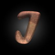 Vector old metal letter N87
