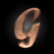 Vector old metal letter N89
