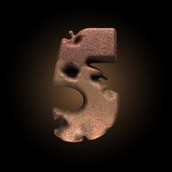 Vector old metal letter N97