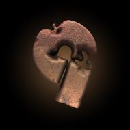 Vector old metal letter N100