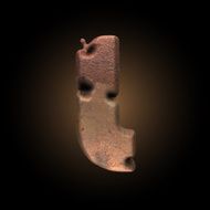 Vector old metal letter N101