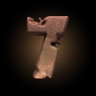 Vector old metal letter N102