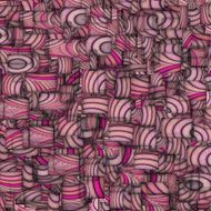 mosaic tile fragmented backdrop in pink red