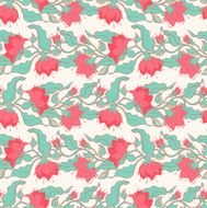 pink flowers and green leaves N2