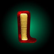 vector velvet letter with gold