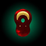 vector velvet letter with gold N3