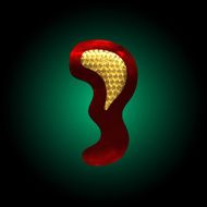 vector velvet letter with gold N8