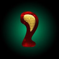 vector velvet letter with gold N9