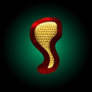 vector velvet letter with gold N19
