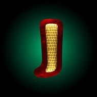 vector velvet letter with gold N27