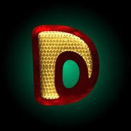 vector velvet letter with gold N32