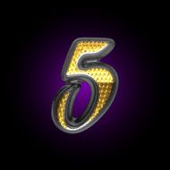 vector silver figure with gold N5