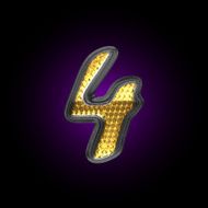 vector silver figure with gold N6