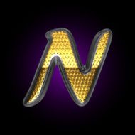 vector silver figure with gold N21