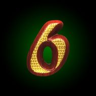 vector golden figure with red wood N41