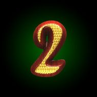 vector golden figure with red wood N44