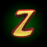 vector golden figure with red wood N47