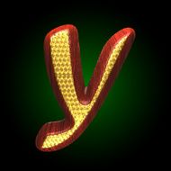 vector golden figure with red wood N48