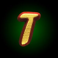 vector golden figure with red wood N52