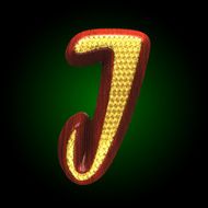 vector golden figure with red wood N61