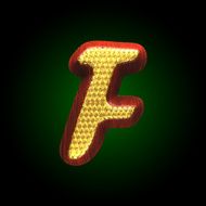 vector golden figure with red wood N65