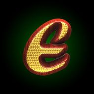 vector golden figure with red wood N67