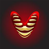 vector velvet letter N4
