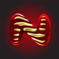 vector velvet letter N10
