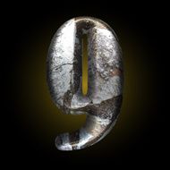 vector old stone letter N32