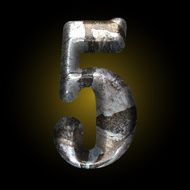 vector old stone letter N34