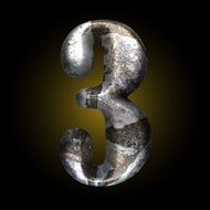 vector old stone letter N35
