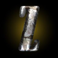 vector old stone letter N37