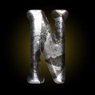 vector old stone letter N45