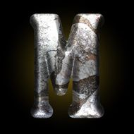 vector old stone letter N46