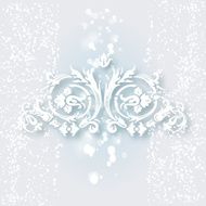 White ornament for design