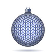 Blue Knitted Christmas Ball